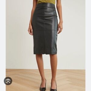 RW&Co Faux Leather Pencil Skirt, Size 12 Regular